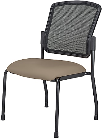 WorkPro Spectrum Series MeshVinyl Stacking Guest Chair with Antimicrobial Protection Armless Beige Set Of 2 Chairs BIFMA Compliant ODP Business Solutions