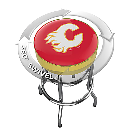 Imperial NHL Backless Swivel Bar Stool, Calgary Flames