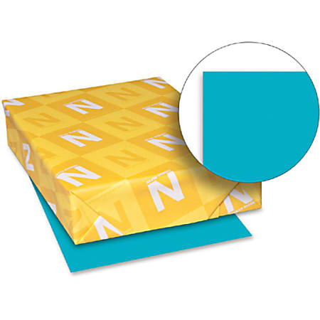 Neenah Astrobrights Bright Color Copier Paper Letter Size 8 12 x 11 Ream Of  500 Sheets 24 Lb 30percent Recycled Terrestrial Teal - Office Depot
