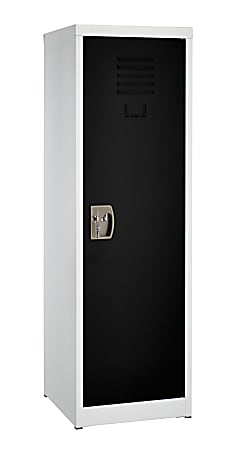Alpine Kids’ 1-Tier Steel Locker, 48”H x 15”W x 15”D, Black