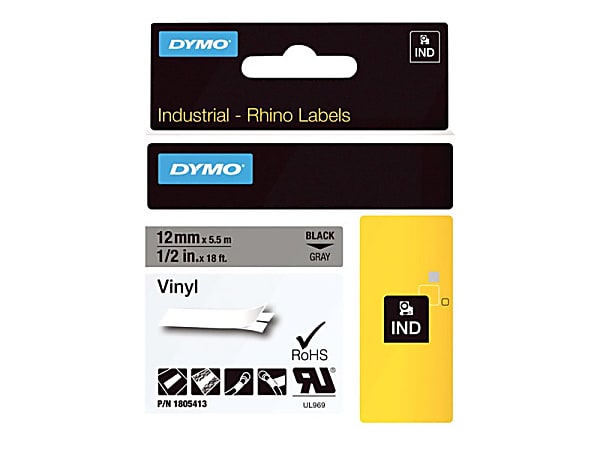 DYMO® Black on Gray Color Coded Labels, LJ7435