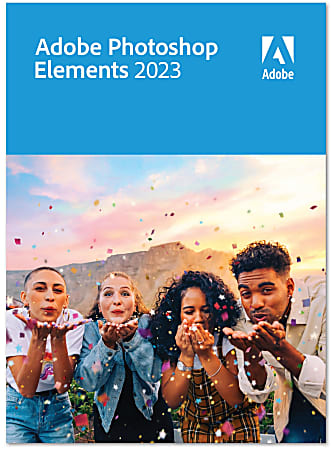 Adobe® Photoshop Elements Software 2023 For PC/Mac, Windows® 11/10/Mac OS X  V11.3/OS Monterey 12, Product Key