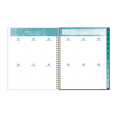 Blue Sky 5-7/8 x 8-5/8 Inkwell Press 2024 Airia Weekly & Monthly Gray Frosted Planner 143357 | Office Depot OfficeMax