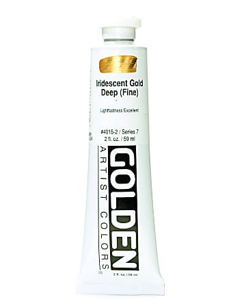 Golden Acrylic Paint, 2 Oz, Iridescent Gold Deep
