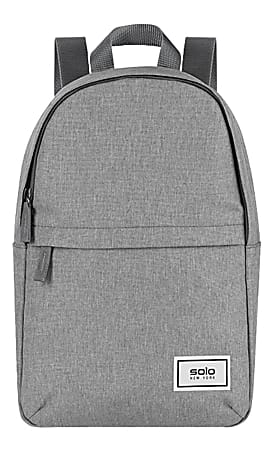 Solo New York ReVive Mini Backpack 60percent Recycled Gray - Office Depot