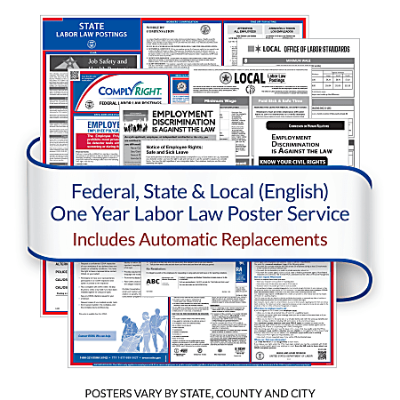 ComplyRight Federal State And Local Labor Law 1 Year Poster Service ...