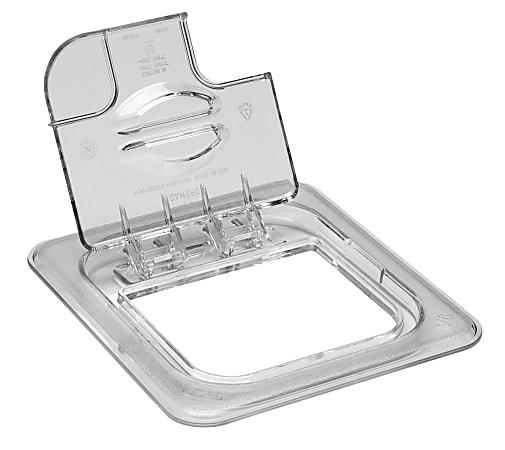 Cambro Camwear GN 1/6 Notched FlipLids, Clear, Set Of 6 Lids