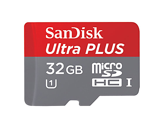 SanDisk® Ultra Plus microSDHC™ Memory Card, 32GB