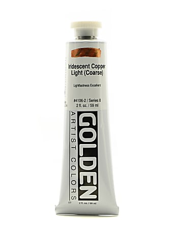 Golden Acrylic Paint, Coarse, 2 Oz, Iridescent Copper Light