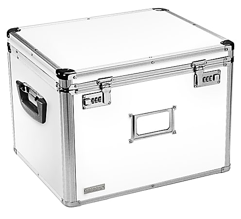 Ideastream Vaultz Letter Storage Chest, Legal/Letter Size, 16" x 14" x 12", White