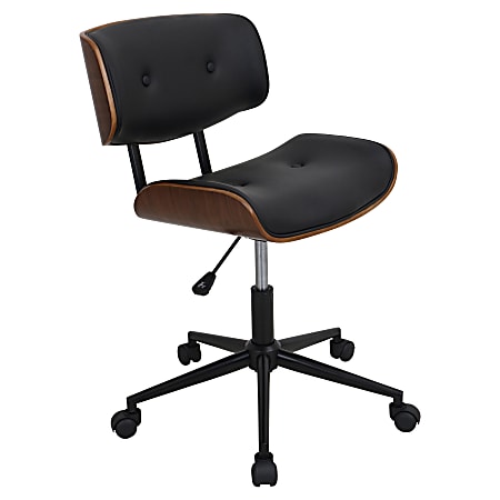 LumiSource Lombardi Office Chair, Black/Chrome