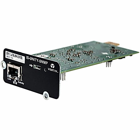 Vertiv Liebert IntelliSlot Unity - SNMP - Network Card | Remote Monitoring - Data Center Monitoring| Adapter| 10Mb LAN/100Mb LAN |Micro-USB Port