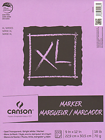 Canson XL Series Marker Pad 9 x 12 100 Sheets - Office Depot