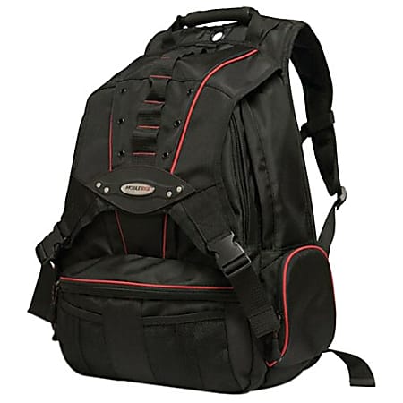 Mobile Edge Premium MEBPP7 Carrying Case (Backpack) for 17" to 17.3" Apple iPad Notebook - Red, Black - Ballistic Nylon Body - Shoulder Strap - 21" Height x 16" Width x 7" Depth