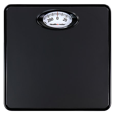 Health O Meter 995118080M Compact Rotating-Dial Scale, 1-3/4"H x 9-3/4"W x 9-3/4"D, Black