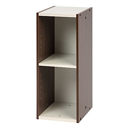 IRIS Sema 24"H Narrow Space-Saving-Shelf, Walnut Brown