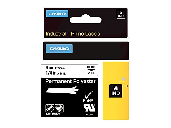 DYMO® Black on White ID Labels, LJ7448