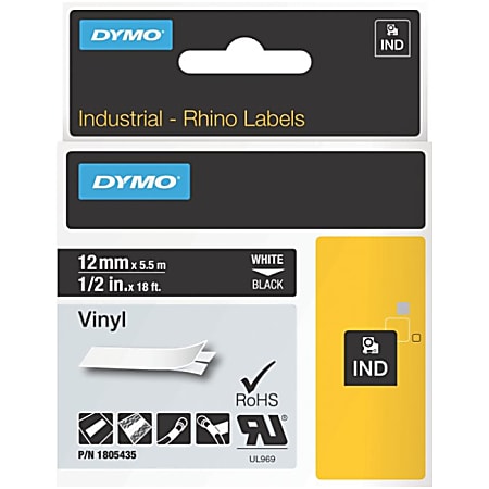 DYMO® Black on White ID Labels, LJ7448