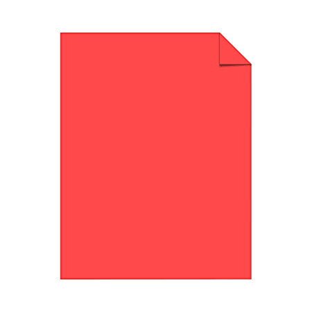 98878-01 32 lb/120 gsm Living Coral 8.5 x 11 Astrobrights Color Paper 500 Sheets Rocket Red 