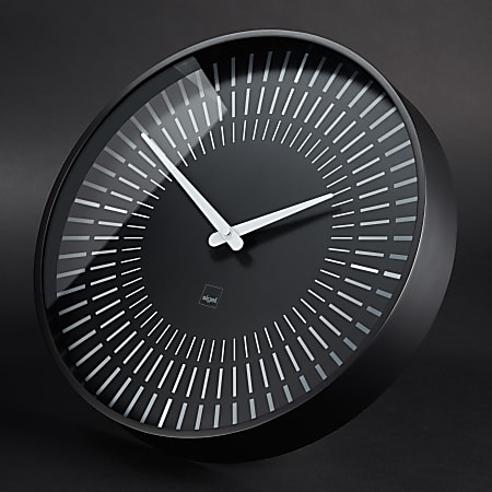Sigel Artetempus Lox Wall Clock, 14"H x 14"W x 3"D, Black