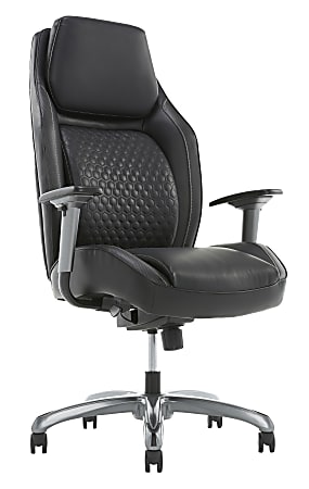 Shaquille O'Neal™ Zephyrus Ergonomic Bonded Leather High-Back Executive Chair, Black