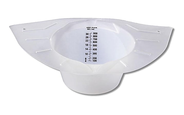 Medline Specimen Collector Pans, 40 Oz, White, Case Of 100