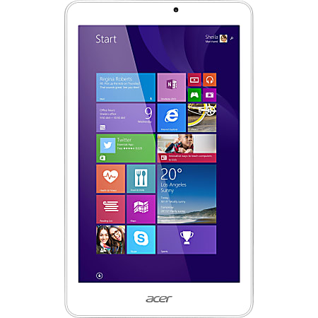 Acer ICONIA W1-810-1193 Tablet - 8" - 1 GB DDR3L SDRAM - Intel Atom Z3735G Quad-core (4 Core) 1.33 GHz - 32 GB - Windows 8.1 with Bing 32-bit - 1280 x 800 - In-plane Switching (IPS) Technology - White