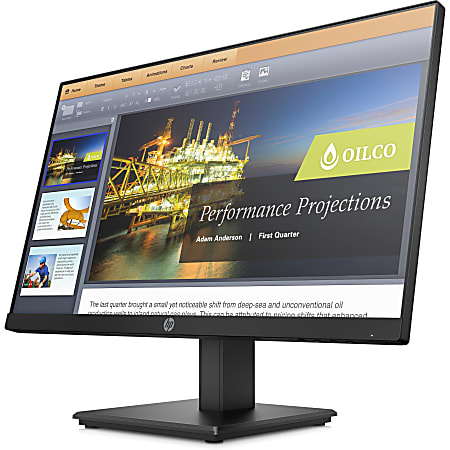 HP P224 21.5" Full HD LED LCD Monitor - 16:9 - Black - 22" Class - Vertical Alignment (VA) - 1920 x 1080 - 250 Nit - 5 ms - 60 Hz Refresh Rate - HDMI - VGA - DisplayPort