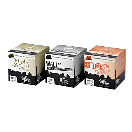 HiLine Espresso Capsules Combo Pack, Assorted Flavors, Pack Of 30