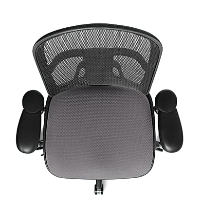 WorkPro Quantum 9000 Series Ergonomic MeshPremium Fabric Mid Back Office Chair BlackGray BIFMA Compliant ODP Business Solutions
