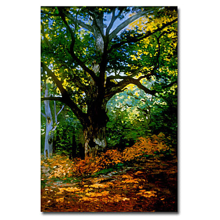 Trademark Global Bodmer Oak, Fontainebleau Forest Gallery-Wrapped Canvas Print By Claude Monet, 22"H x 32"W