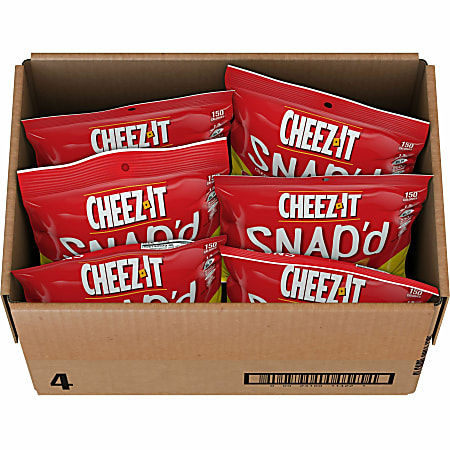 【返品?交換対象商品】 Cheez It Snapd Double Cheese Crackers Cheese 2.20 oz 6 Carton - Office Depot トップス