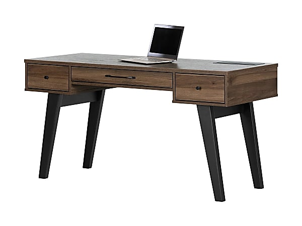 South Shore Helsy 60 W Computer Desk Natural Walnut - Office Depot