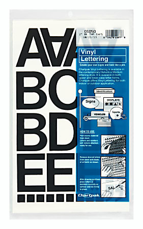 Adhesive Vinyl Letters & Numbers 1/2 Black