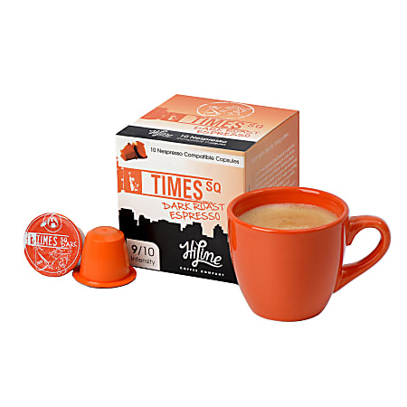 HiLine Times Square Espresso Capsules, 0.2 Oz, Pack Of 60