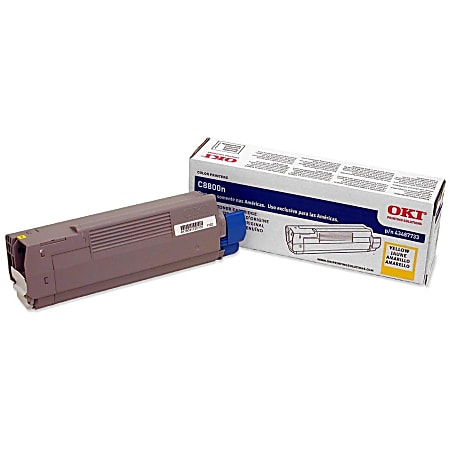 Oki Original Toner Cartridge - Laser - 6000 Pages - Yellow - 1 Each
