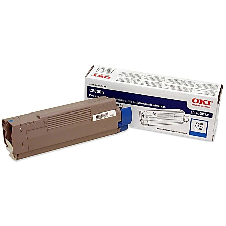 Oki Original Toner Cartridge - Laser - 6000 Pages - Cyan - 1 Each