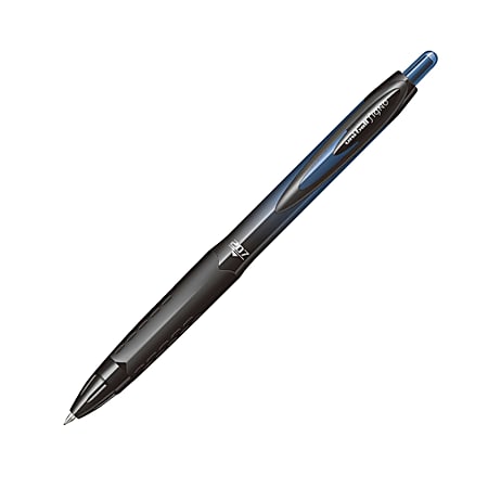 uni-ball® 207™ BLX Series Retractable Gel Pens, Medium Point, 0.7 mm, Black Transparent Barrel, Blue Ink