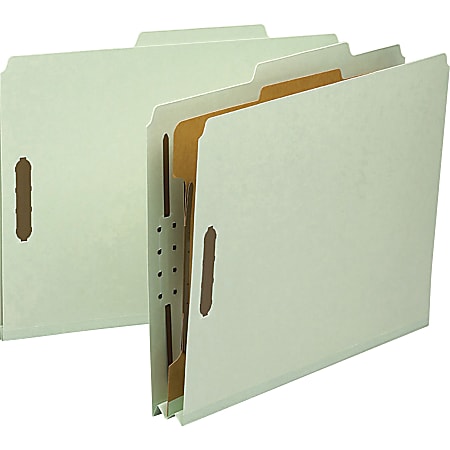 Smead® Pressboard Colored Classification Folders, Letter Size, 30% Recycled, Gray/Green, Box Of 10 Folders