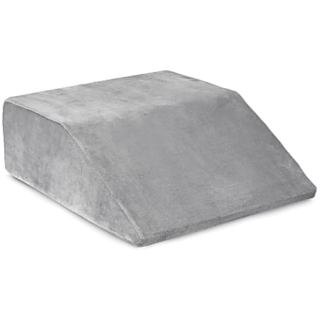 AllSett Health® Leg-Elevation Wedge Memory Foam Pillow, 8”H x 21”W x 24”D, Gray
