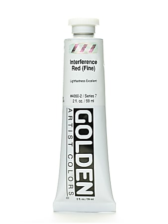 Golden Acrylic Paint, Fine, 2 Oz, Interference Red