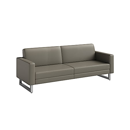 Safco® Mirella Lounge Sofa, Black/Silver