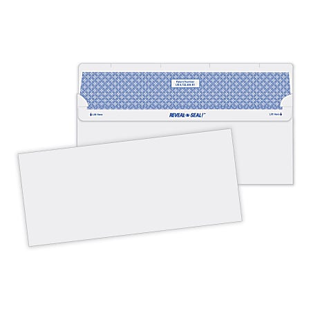 Quality Park® #10 Reveal-N-Seal® Business Envelopes, Security, Self-Sealing, White, Box Of 500