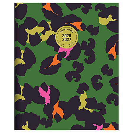 2026-2027, TF Publishing  Lucky Leopard Large Monthly Planner, 11" x 9", July 2026 to June 2027