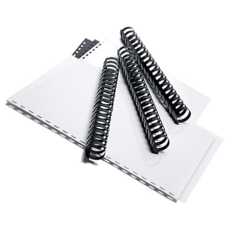 Office Depot® Brand Comb Binding Spines, 1" Comb Size, Pack Of 25, Black