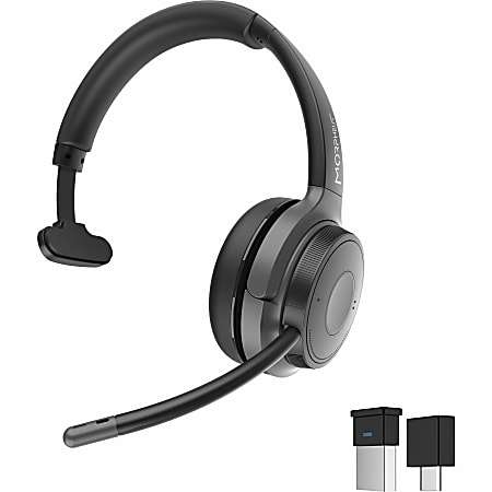 Morpheus 360 Advantage Wireless Mono Headset with Detachable Boom Microphone - Black