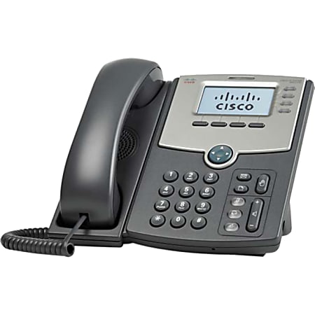 Cisco SPA514G IP Phone - Corded - 3 Multiple Conferencing - Dark Gray, Silver - 4 x Total Line - VoIP LCD - 2 x Network (RJ-45) - PoE Ports