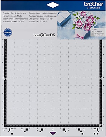 Brother ScanNCut DX Adhesive Mat, Standard Tack, 12" x 12", White