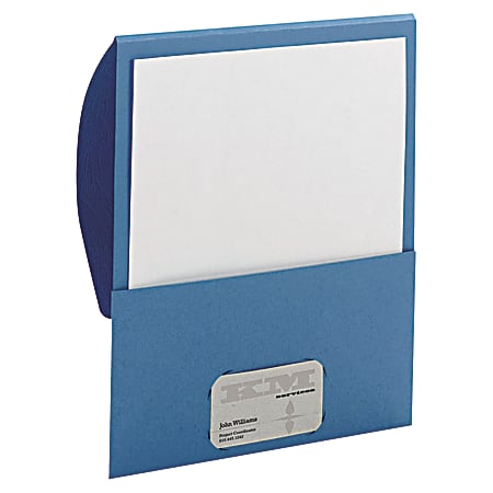 Smead® Textured Stackit Folders, Letter Size, 10% Recycled, 100-Sheet Capacity, Blue, Pack Of 10