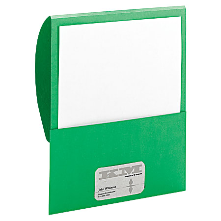Smead® Textured Stackit Folders, Letter Size, 10% Recycled, 100-Sheet Capacity, Green, Pack Of 10